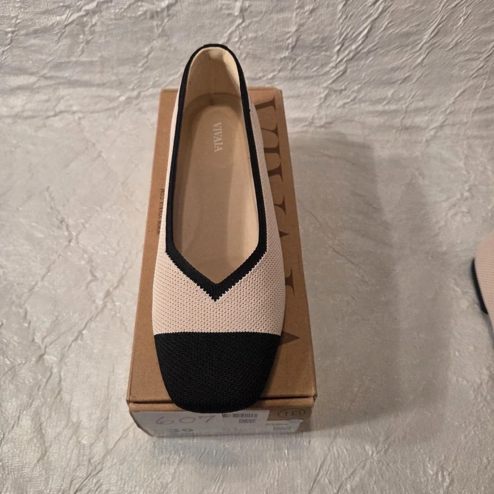 VIVAIA Margo 2.0 Square Toe Flats Comfort Arch Support Sustainable EU 39 US 8 - Picture 13 of 16